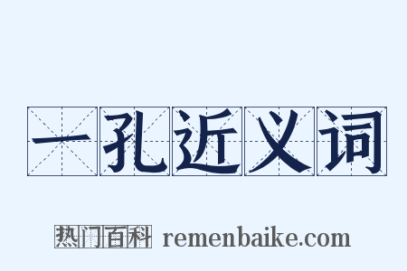 一孔近义词是什么意思的图片